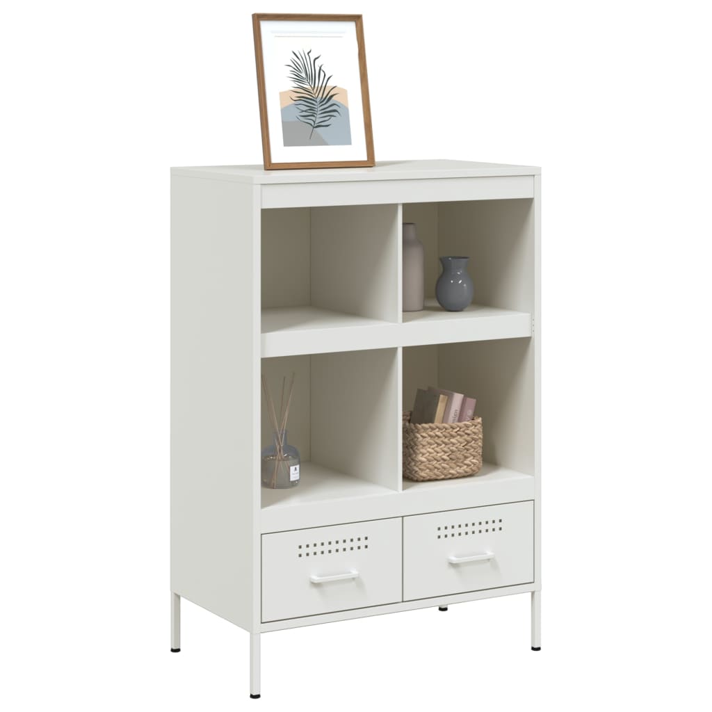 vidaXL Highboard Weiß 68x39x101,5 cm Stahl