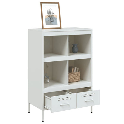 vidaXL Highboard Weiß 68x39x101,5 cm Stahl