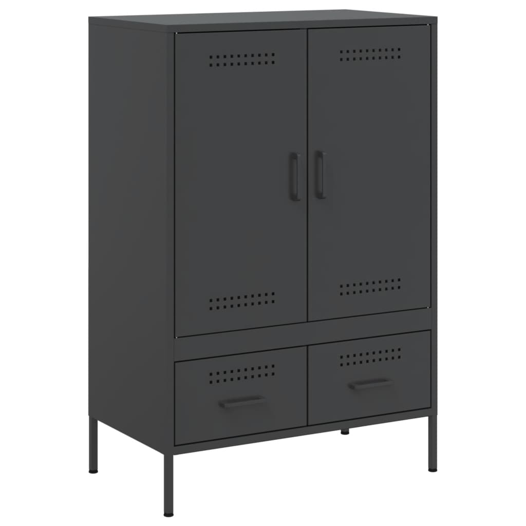 vidaXL Highboard Schwarz 68x39x101,5 cm Stahl