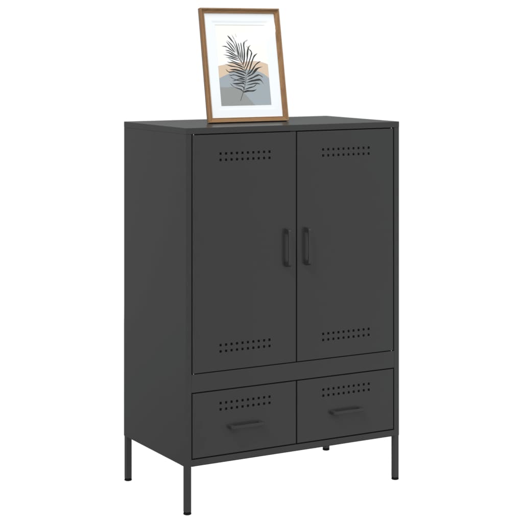 vidaXL Highboard Schwarz 68x39x101,5 cm Stahl