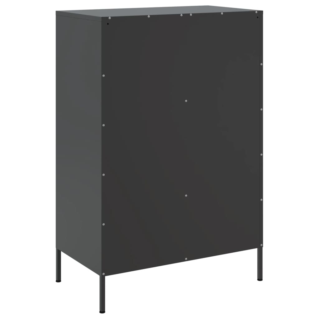 vidaXL Highboard Schwarz 68x39x101,5 cm Stahl