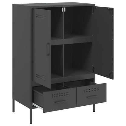 vidaXL Highboard Schwarz 68x39x101,5 cm Stahl