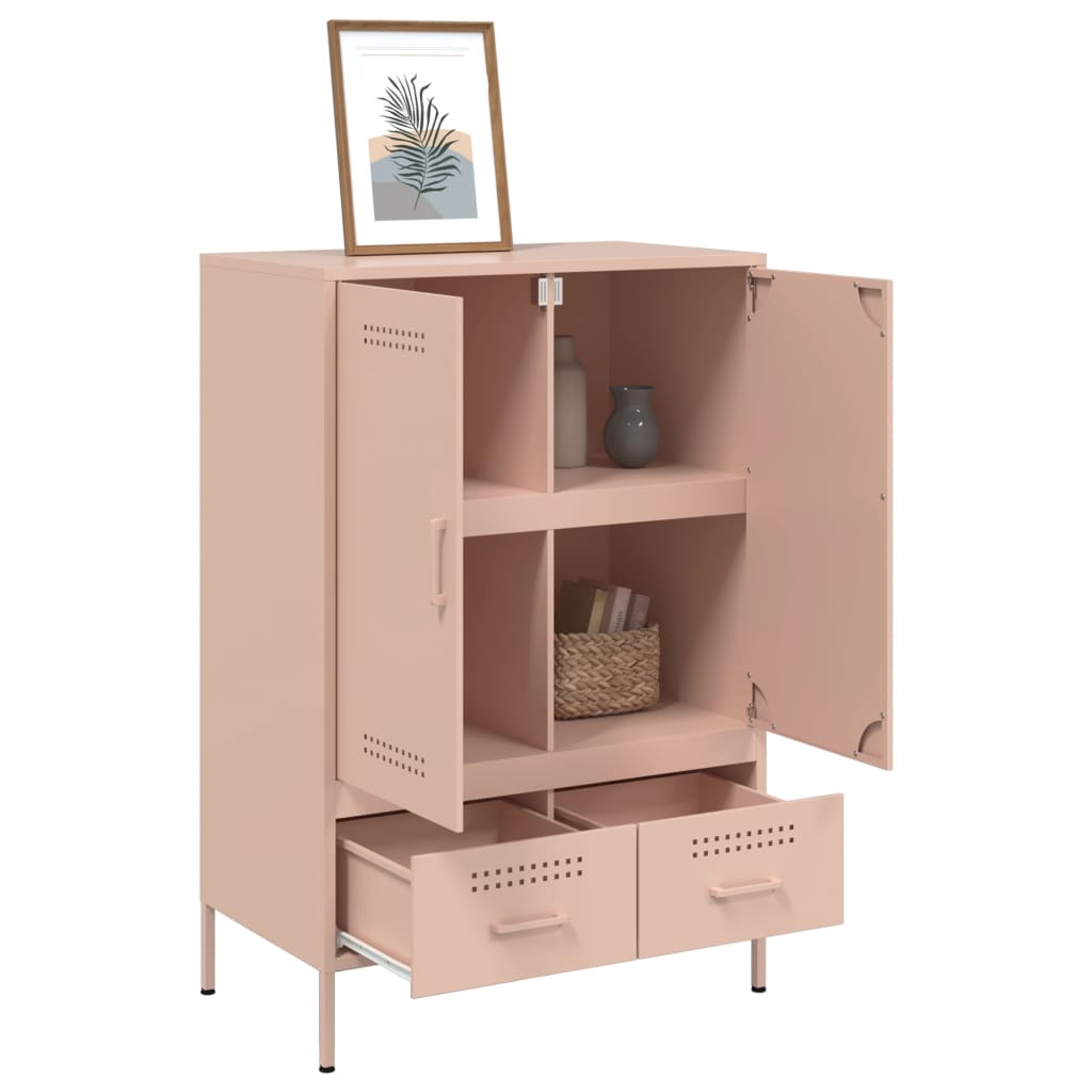 vidaXL Highboard Rosa 68x39x101,5 cm Stahl