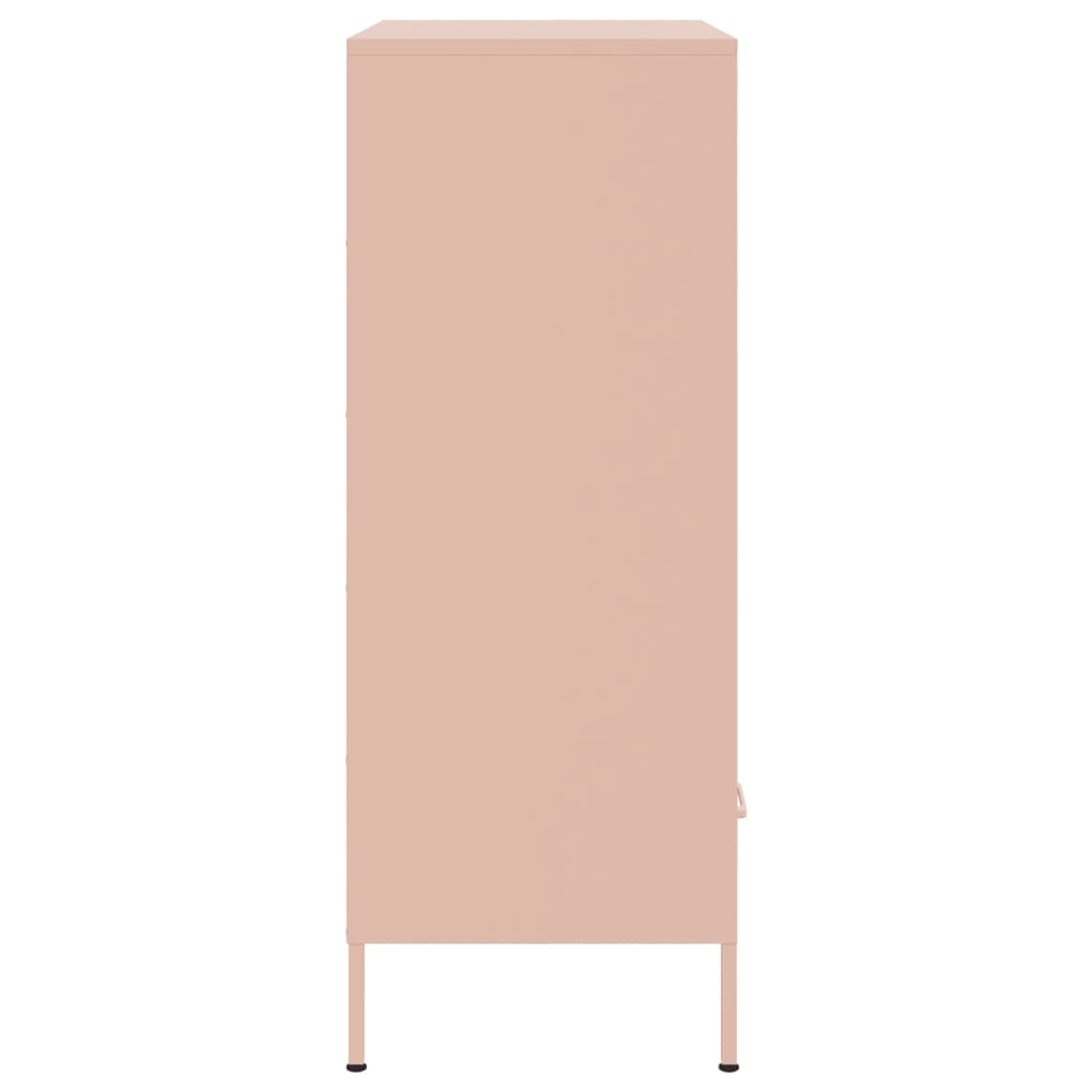 vidaXL Highboard Rosa 68x39x101,5 cm Stahl