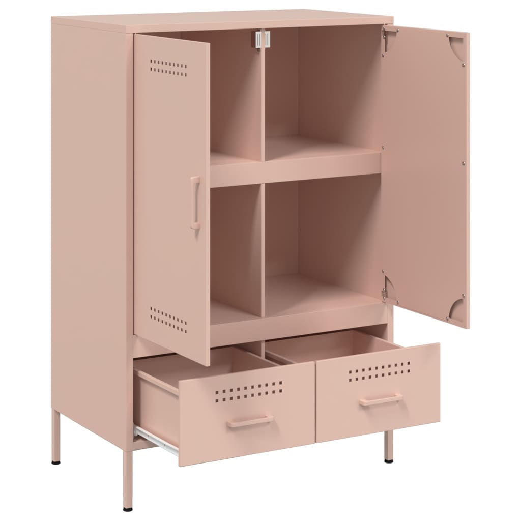 vidaXL Highboard Rosa 68x39x101,5 cm Stahl