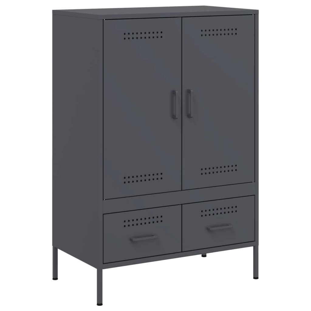 vidaXL Highboard Anthrazit 68x39x101,5 cm Stahl