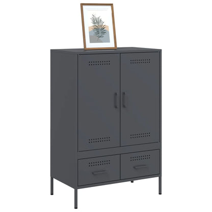 vidaXL Highboard Anthrazit 68x39x101,5 cm Stahl