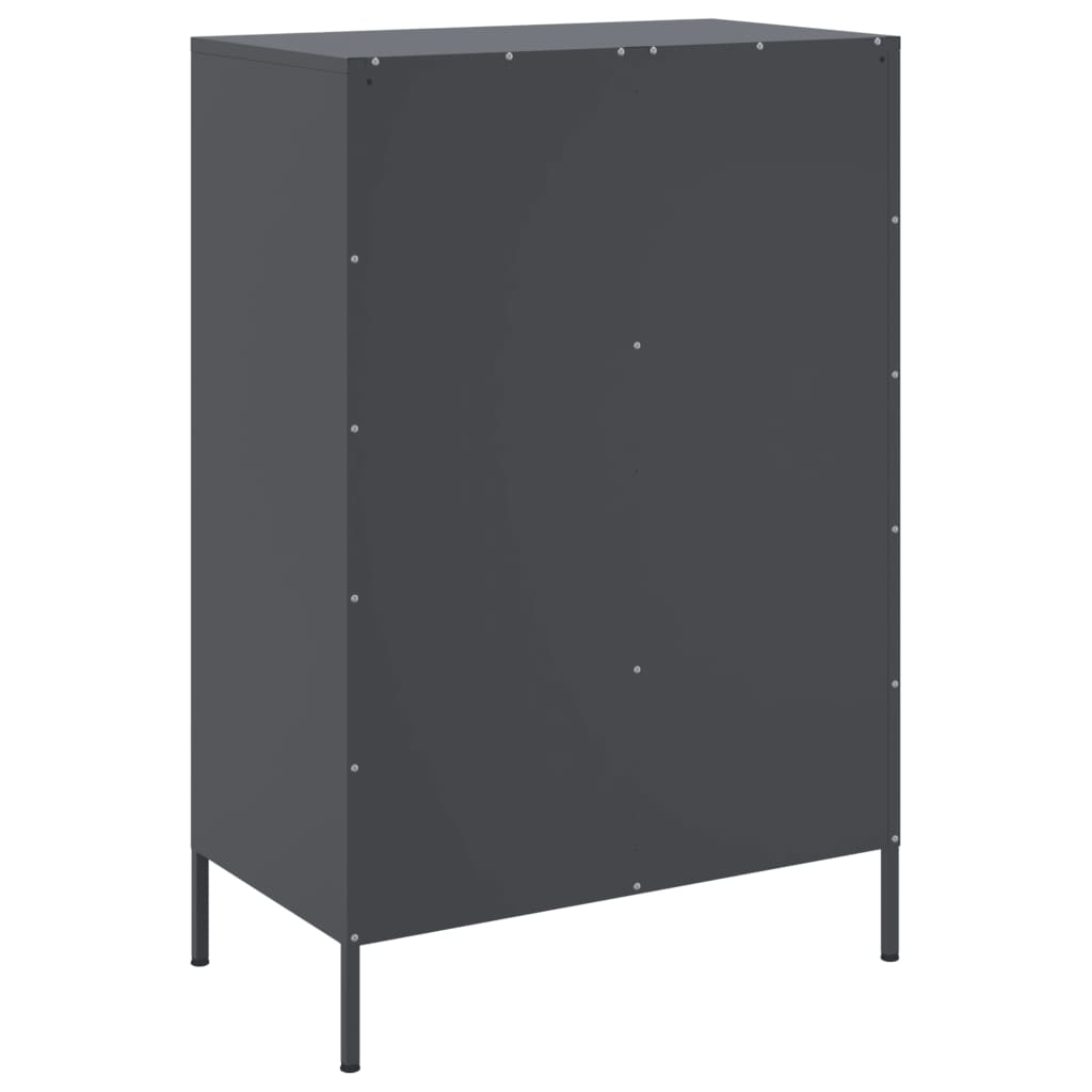 vidaXL Highboard Anthrazit 68x39x101,5 cm Stahl