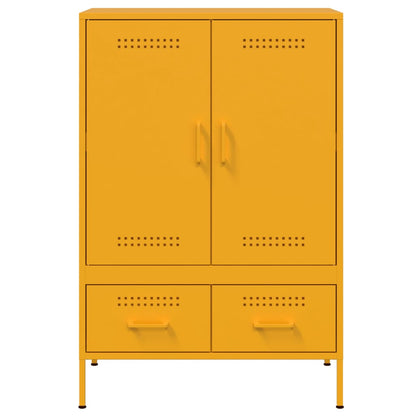 vidaXL Highboard Senfgelb 68x39x101,5 cm Stahl