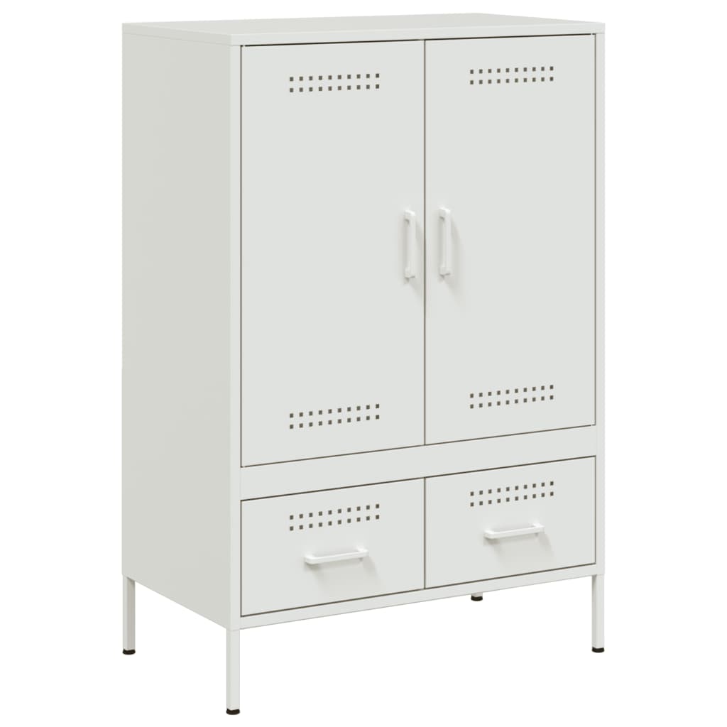 vidaXL Highboard Weiß 68x39x101,5 cm Stahl