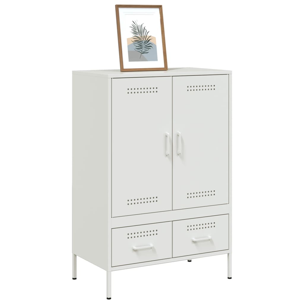 vidaXL Highboard Weiß 68x39x101,5 cm Stahl