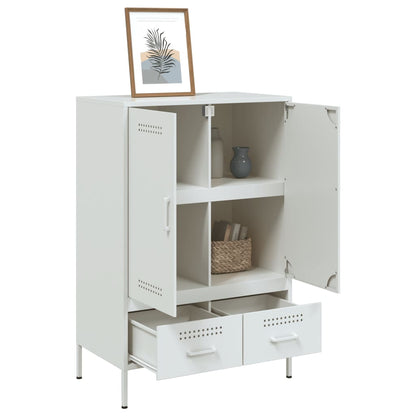 vidaXL Highboard Weiß 68x39x101,5 cm Stahl