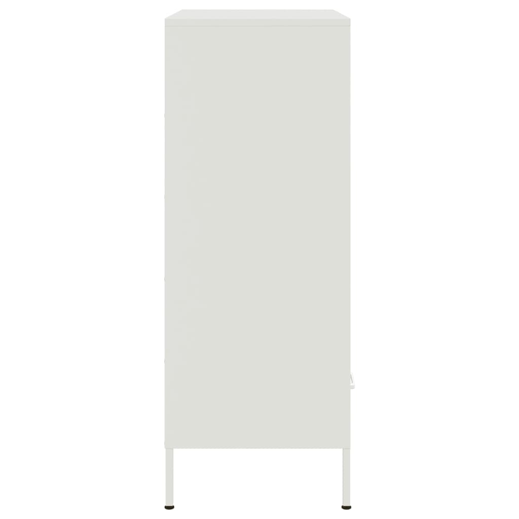 vidaXL Highboard Weiß 68x39x101,5 cm Stahl