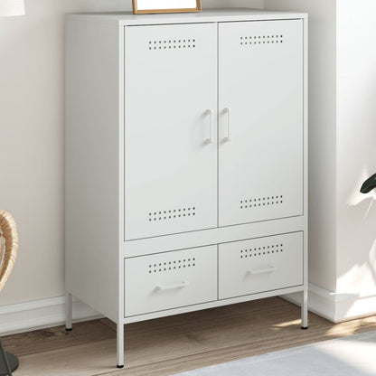 vidaXL Highboard Weiß 68x39x101,5 cm Stahl