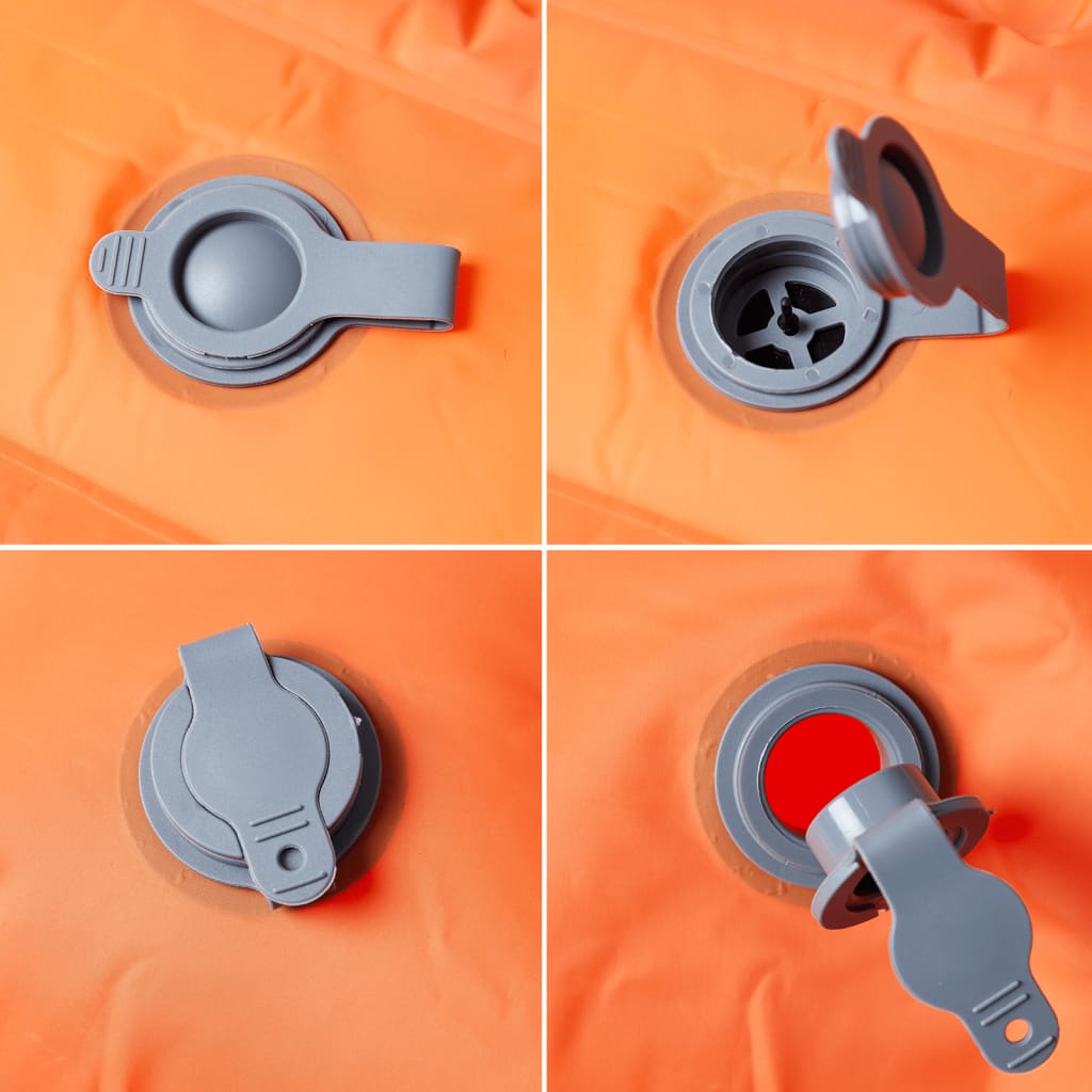 Doppel-Isomatte mit Kissen Selbstaufblasend Orange