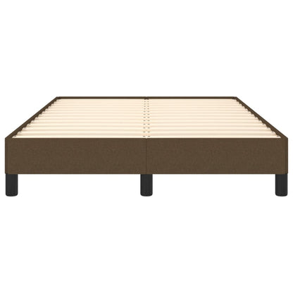 Bettgestell ohne Matratze Dunkelbraun 120x190 cm Stoff
