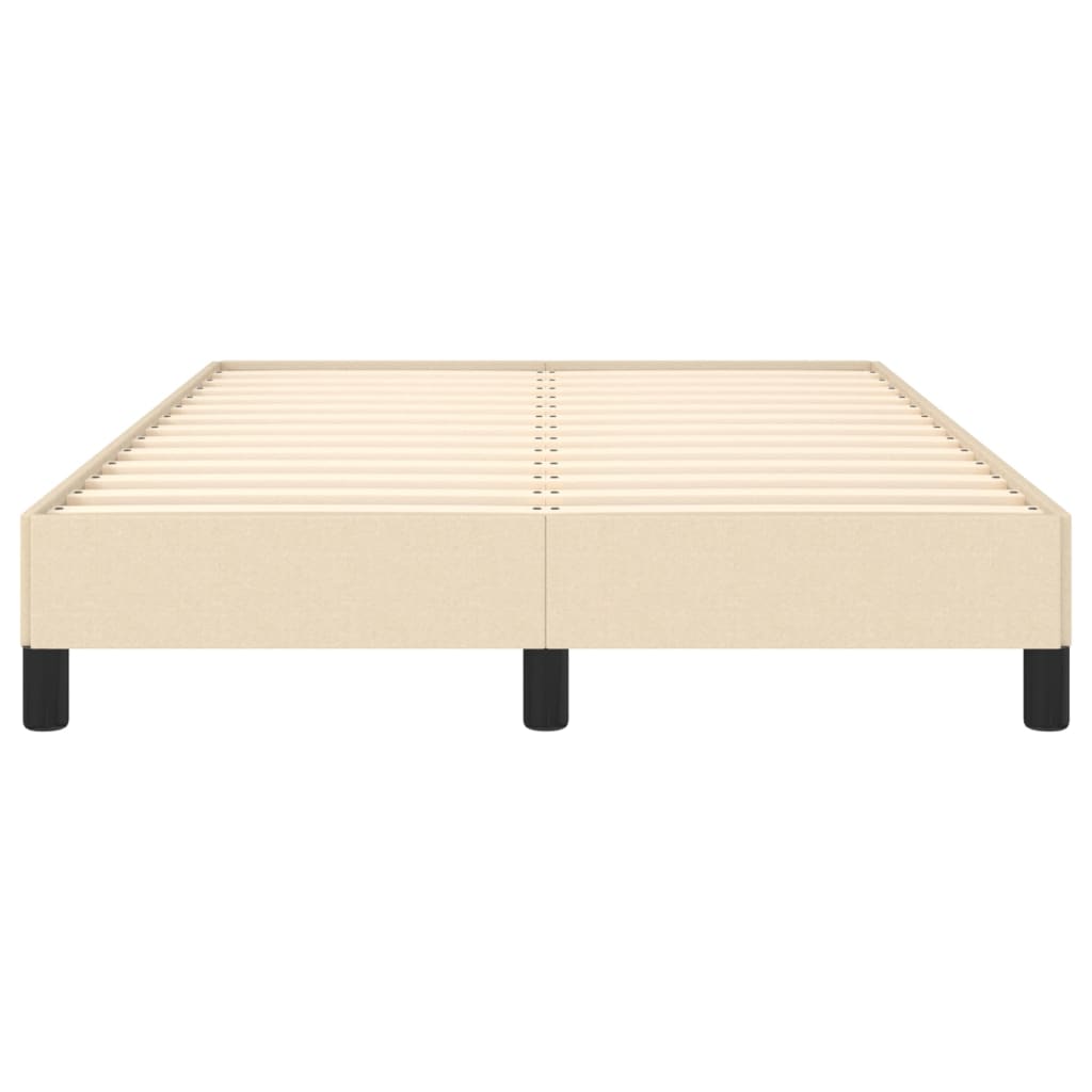 Bettgestell ohne Matratze Creme 120x190 cm Stoff
