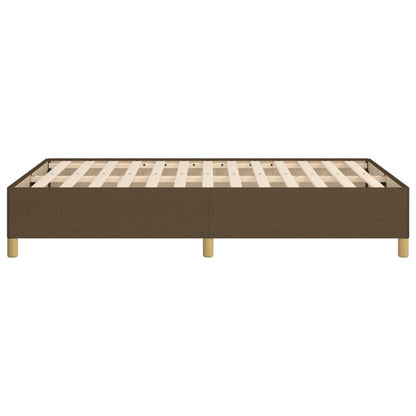 Bettgestell ohne Matratze Dunkelbraun 120x190 cm Stoff