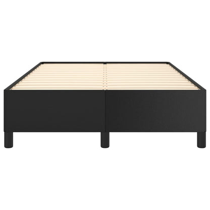 Bettgestell ohne Matratze Schwarz 120x190 cm Kunstleder