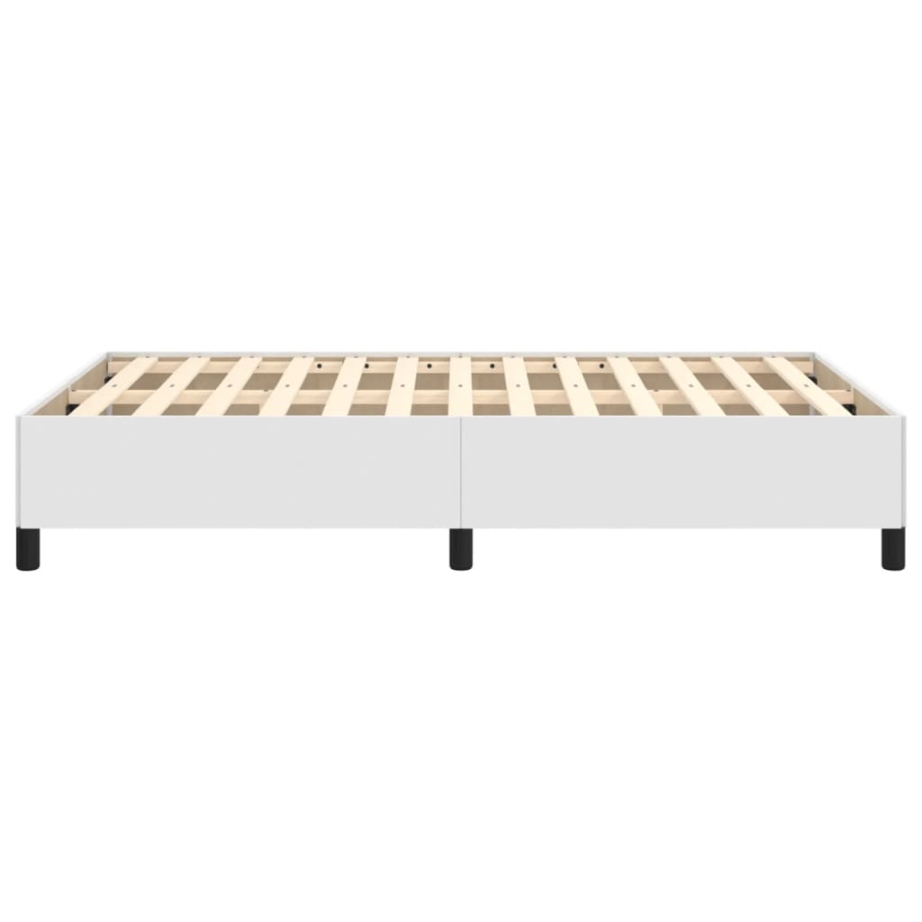 Bettgestell ohne Matratze Weiß 120x190 cm Kunstleder