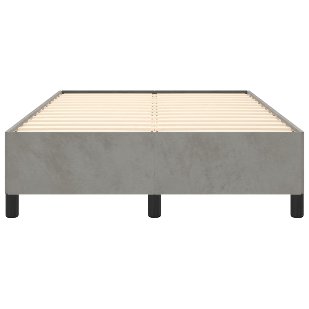 Bettgestell ohne Matratze Hellgrau 120x190 cm Samt