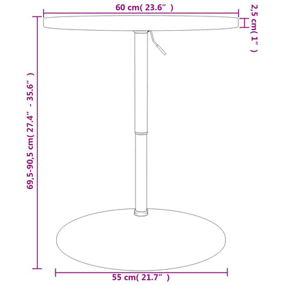 Bartisch Ø60x90,5 cm Massivholz Buche