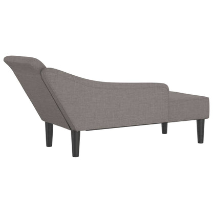 Chaiselongue mit Kissen Taupe Stoff