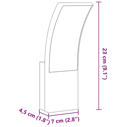 LED-Außenwandleuchten 2 Stk. Schwarz Aluminiumdruckguss