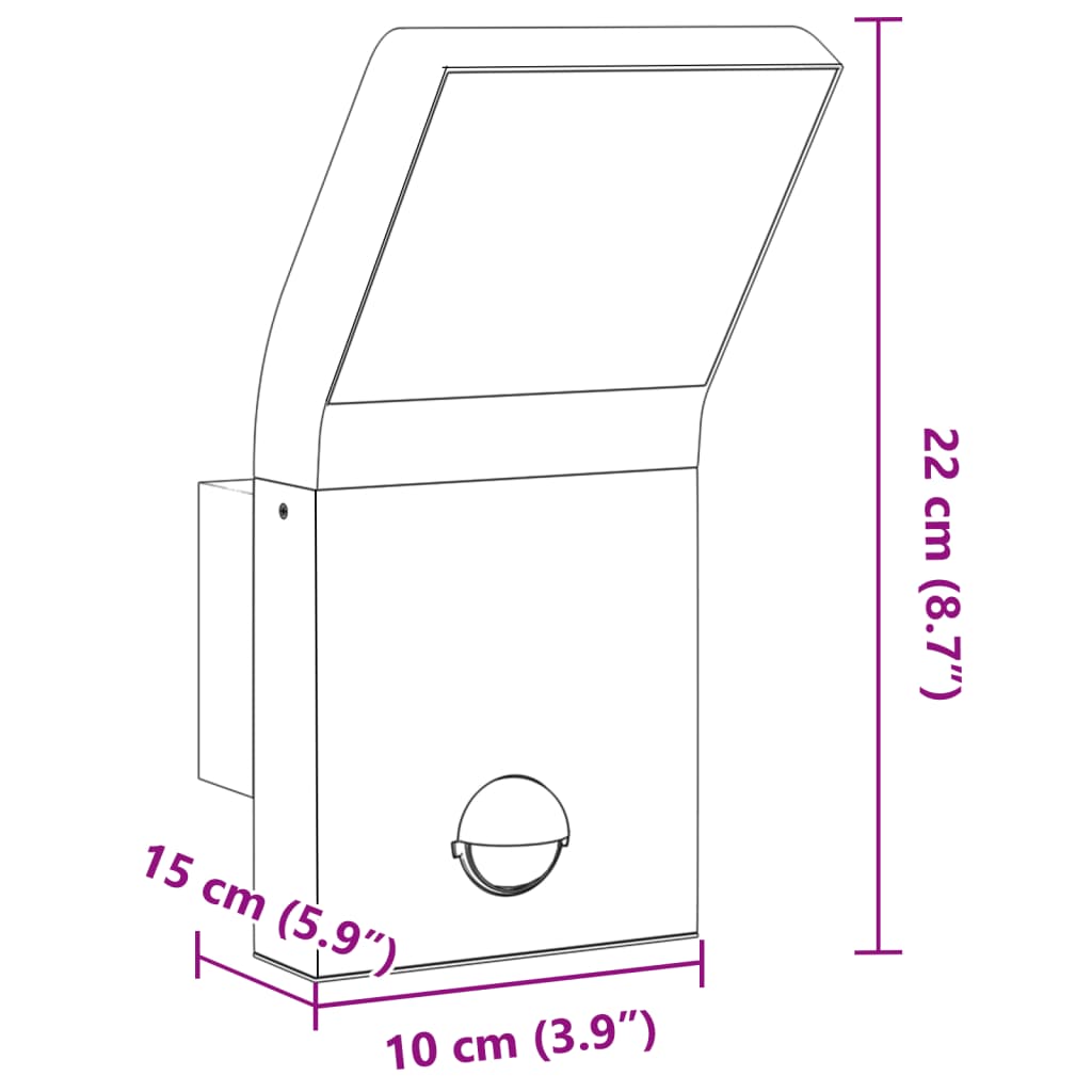 LED-Außenwandleuchten 2 Stk. Weiß Aluminiumdruckguss