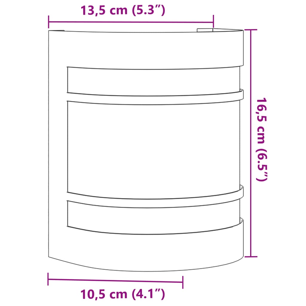 Außenwandleuchten 2 Stk. Silbern Edelstahl