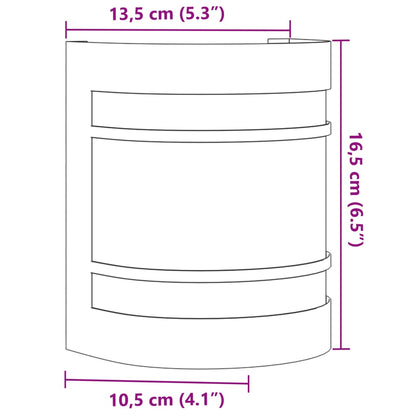 Außenwandleuchten 2 Stk. Silbern Edelstahl