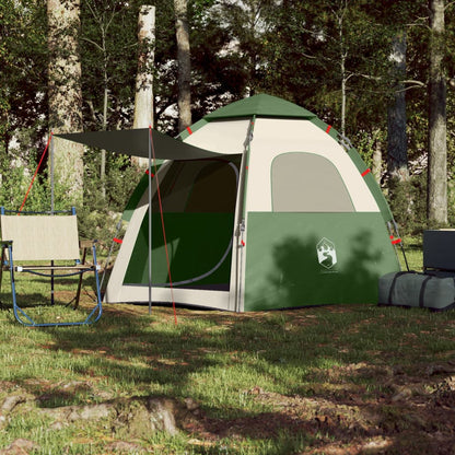 Campingzelt 4 Personen Grün Quick Release