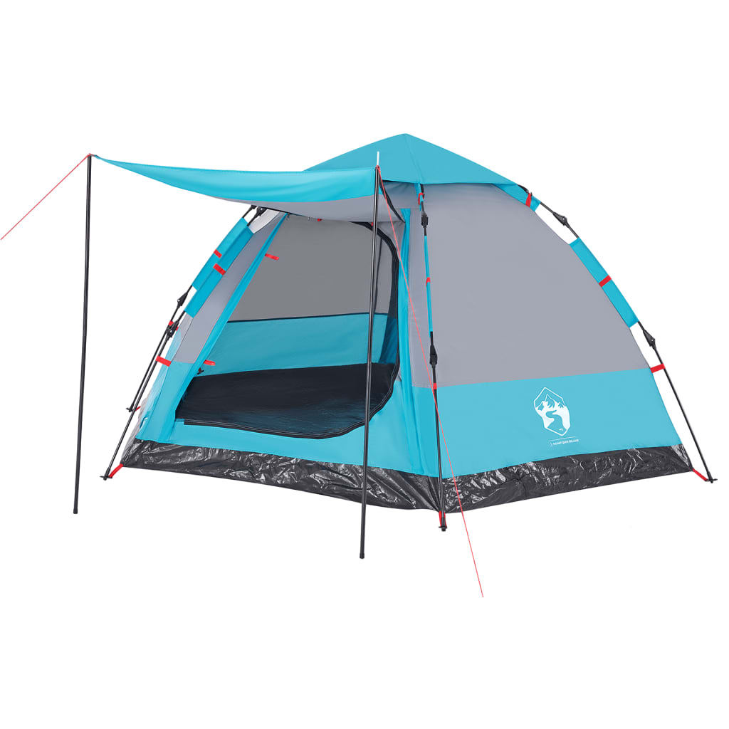 Campingzelt 4 Personen Blau Quick Release