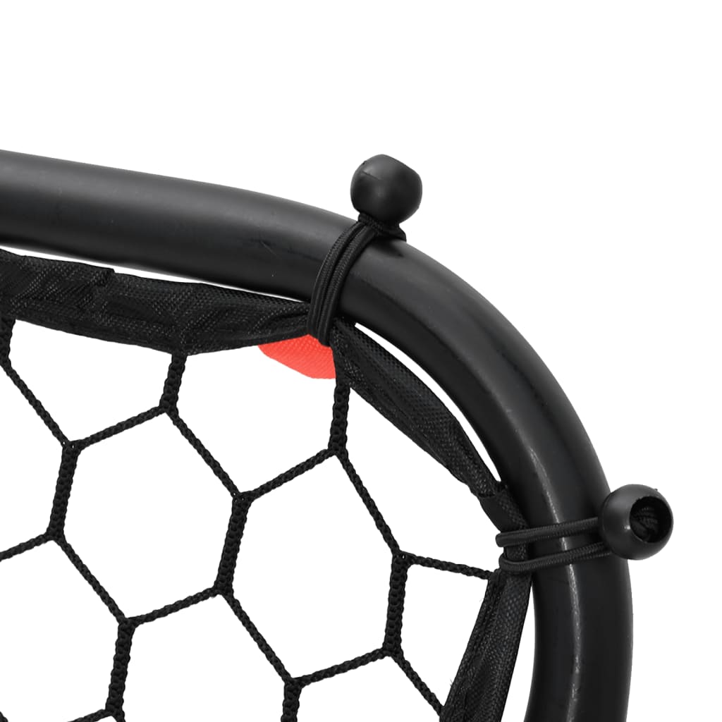 Fußball-Rebounder Verstellbar Schwarz 84x73x60-80 cm Stahl