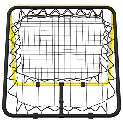 Fußball-Rebounder Doppelseitig Verstellbar Gelb Schwarz Stahl