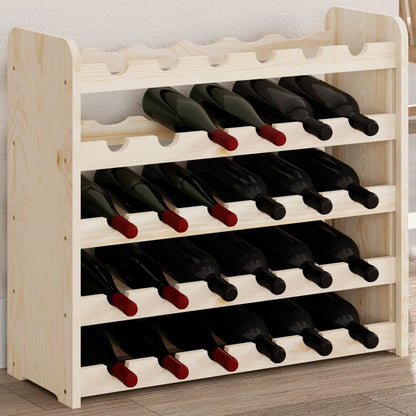 Weinregal 67,5x25x60 cm Massivholz Kiefer