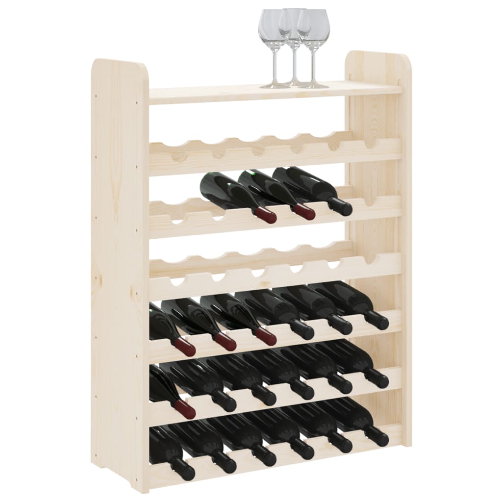 Weinregal mit Oberplatte 67,5x25x87 cm Massivholz Kiefer