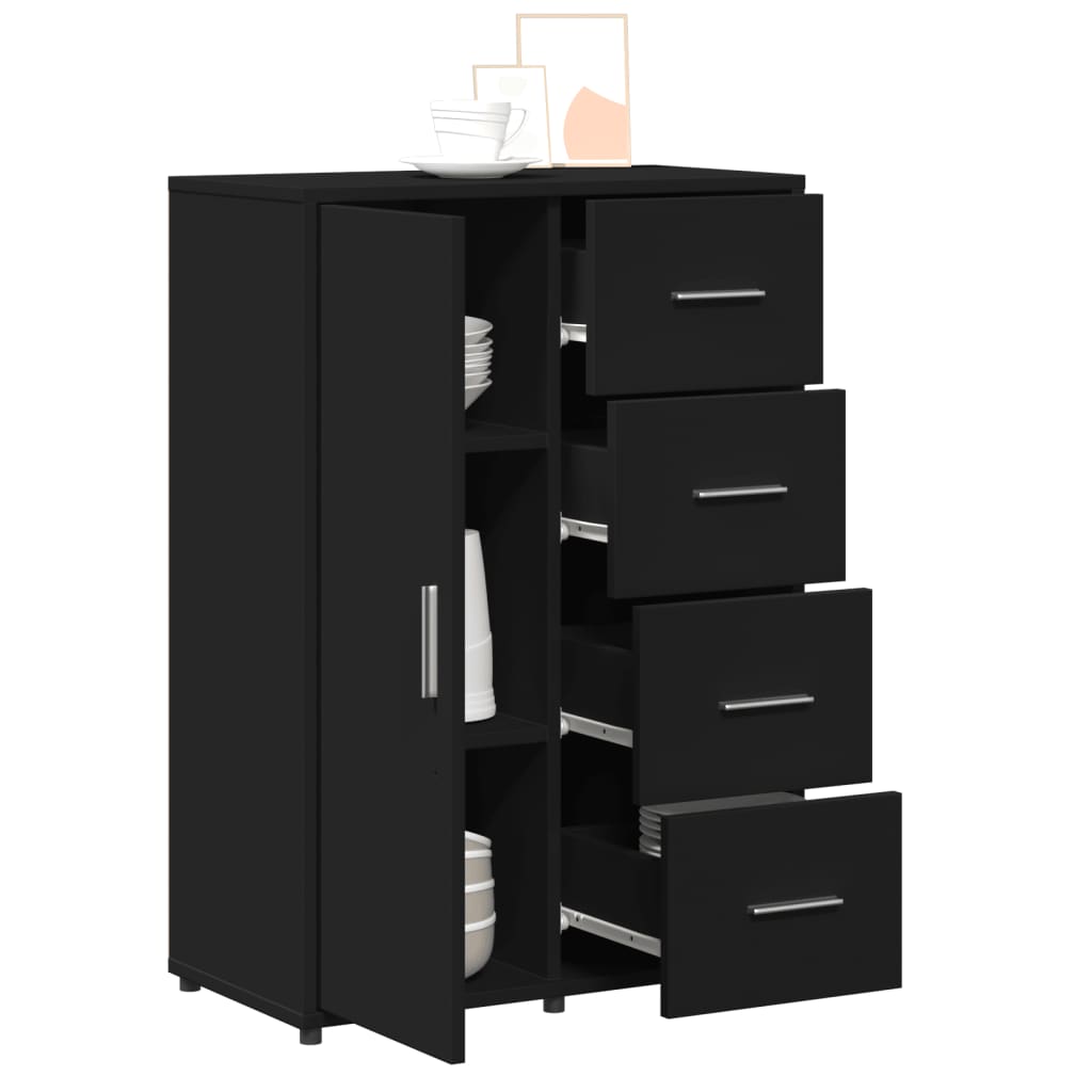 Sideboards 2 Stk. Schwarz 60x31x84 cm Holzwerkstoff