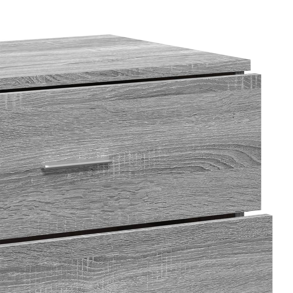 Sideboards 2 Stk. Grau Sonoma 60x39x80 cm Holzwerkstoff