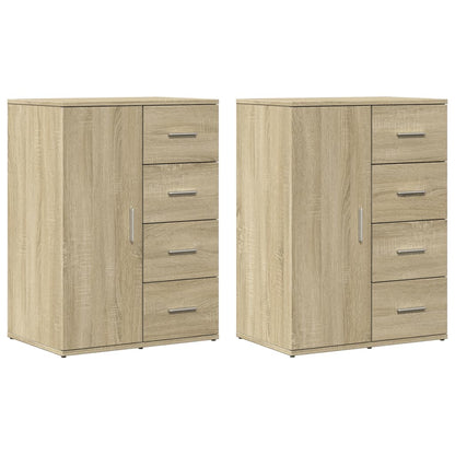 Sideboards 2 Stk. Sonoma-Eiche 59x39x80 cm Holzwerkstoff