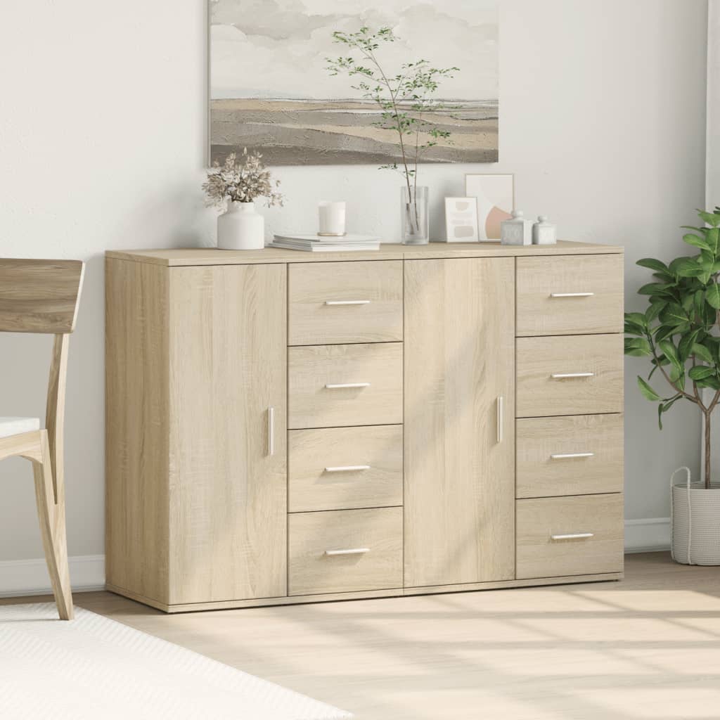 Sideboards 2 Stk. Sonoma-Eiche 59x39x80 cm Holzwerkstoff