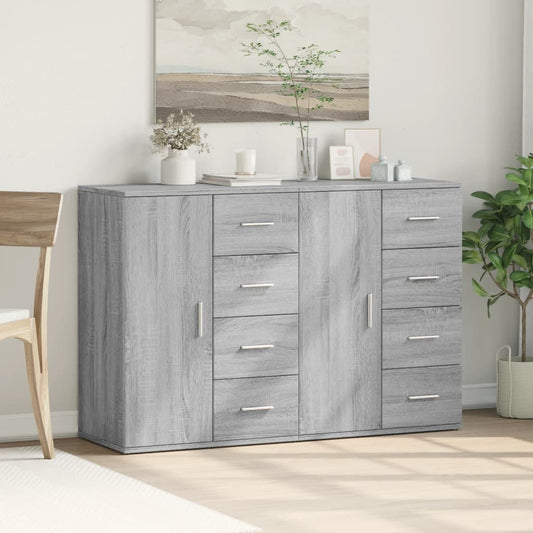 Sideboards 2 Stk. Grau Sonoma 59x39x80 cm Holzwerkstoff