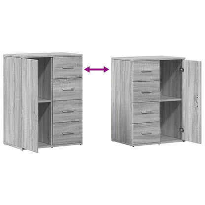 Sideboards 2 Stk. Grau Sonoma 59x39x80 cm Holzwerkstoff