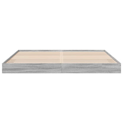 Bettgestell ohne Matratze Grau Sonoma 180x200 cm Holzwerkstoff