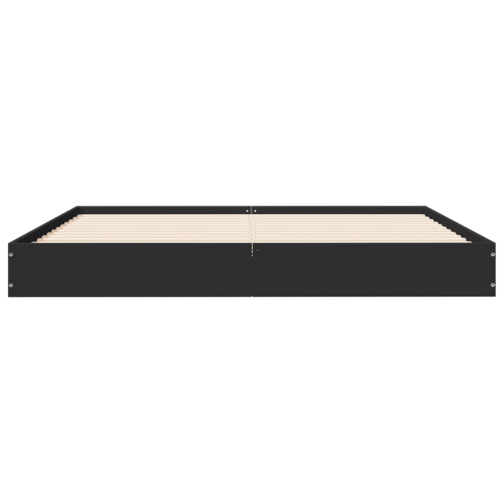 Bettgestell ohne Matratze Schwarz 160x200 cm Holzwerkstoff