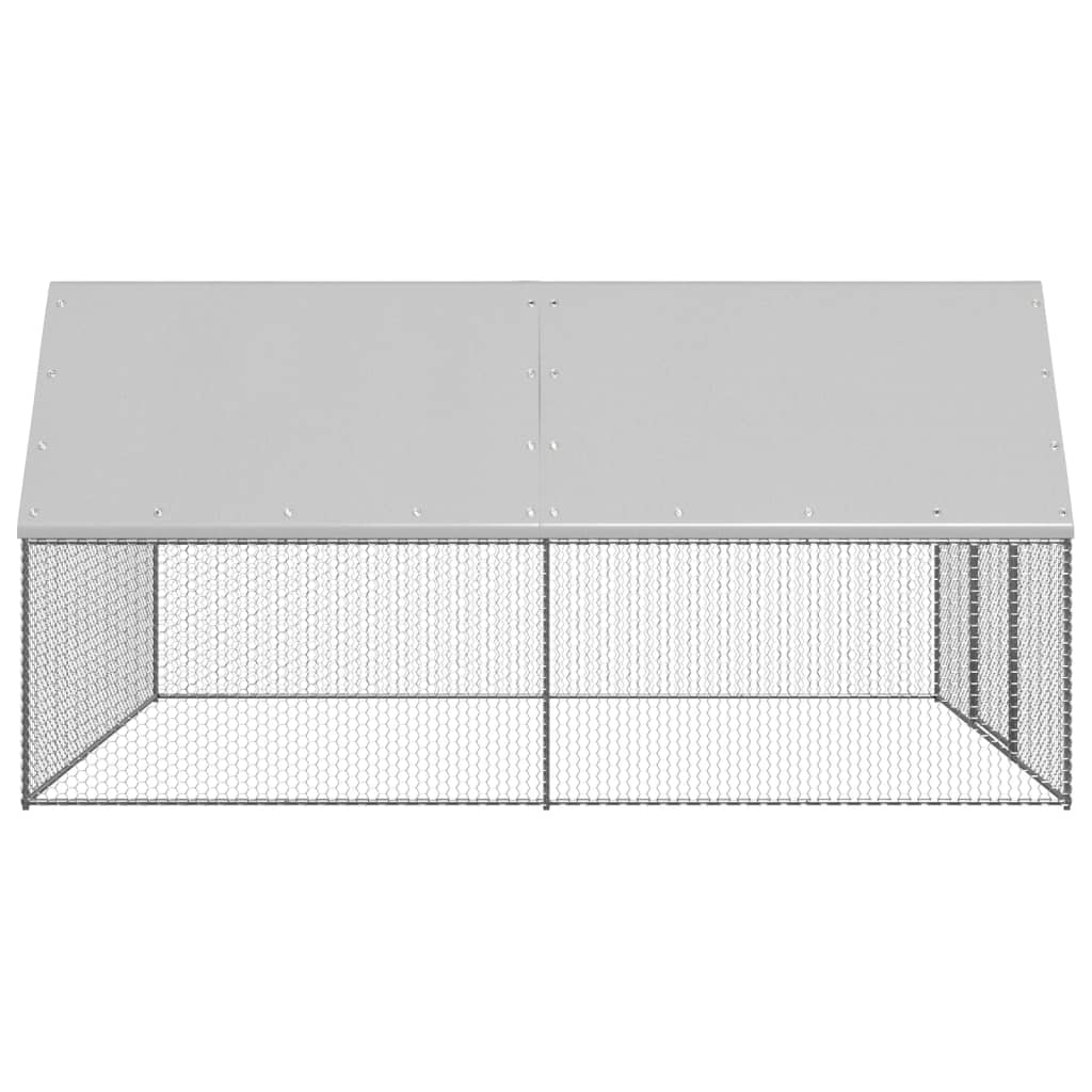 Hühnerkäfig 3x4x2 m Verzinkter Stahl