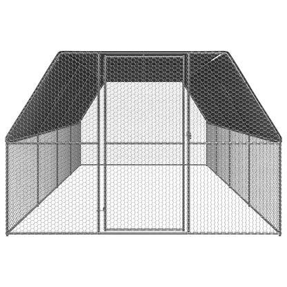 Hühnerkäfig 3x8x2 m Verzinkter Stahl