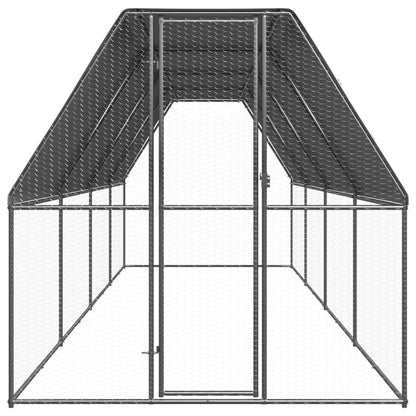 Hühnerkäfig 2x8x2 m Verzinkter Stahl