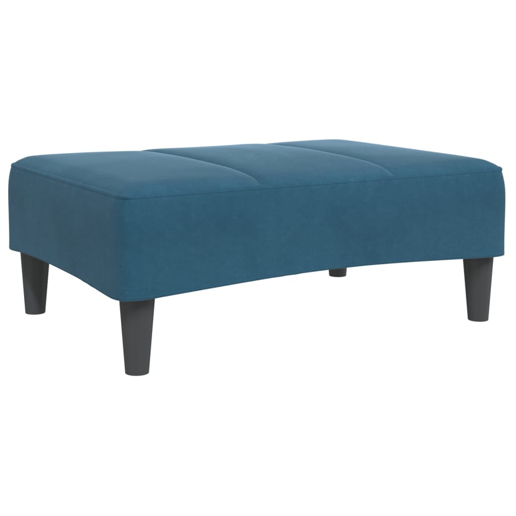 Fußhocker Blau 77x55x31 cm Samt