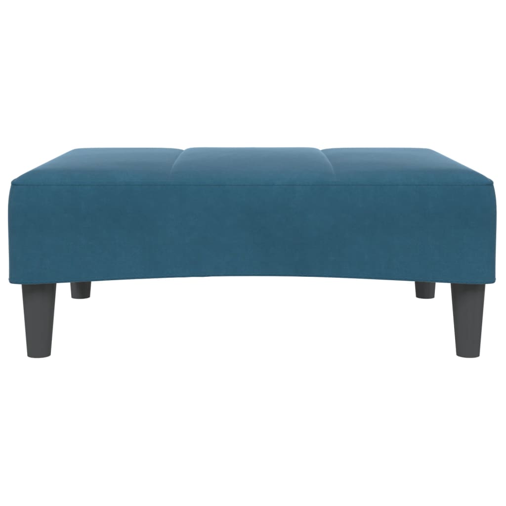 Fußhocker Blau 77x55x31 cm Samt